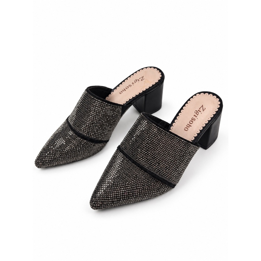 Zigi Soho Vintage Y2K Devora  Rhinestone Slip On Mules Women's Size 6